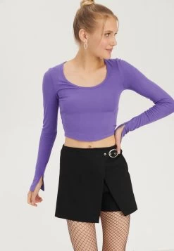 Even&Odd 2 PackMaglietta A Manica LungaOff-White/Purple Donna T-shirt E Top EV421D26A-A11