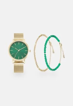 Even&Odd Set - Orologio - Gold-Coloured/Green