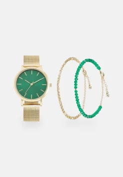 Even&Odd Set - Orologio - Gold-Coloured/Green