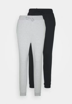 Even&Odd 2Er PackSlim Fit JoggersPantaloni SportiviMottled Light Grey/Black Donna Pantaloni EV421A08U-C11