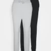 Even&Odd 2Er PackSlim Fit JoggersPantaloni SportiviMottled Light Grey/Black Donna Pantaloni EV421A08U-C11