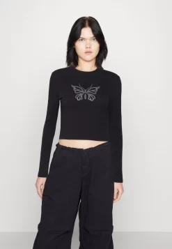 Even&Odd Maglietta A Manica LungaBlack Donna T-shirt E Top EV421D216-Q11