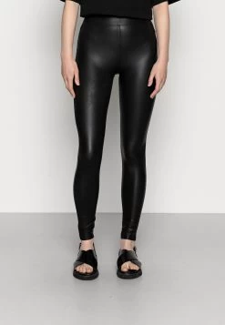 Even&Odd Wet Look Leggings - Leggings - Black