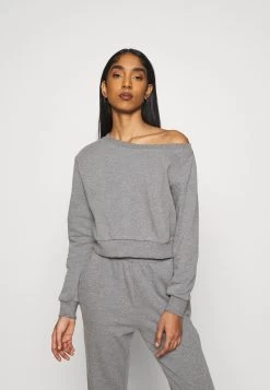 Even&Odd Off Shoulder&Jogger SetFelpaMottled Grey Donna Felpe EV421A09E-C11