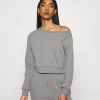Even&Odd Off Shoulder&Jogger SetFelpaMottled Grey Donna Felpe EV421A09E-C11