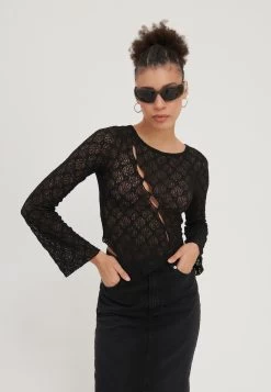 Even&Odd Maglietta A Manica LungaBlack Donna T-shirt E Top EV421D25X-Q11