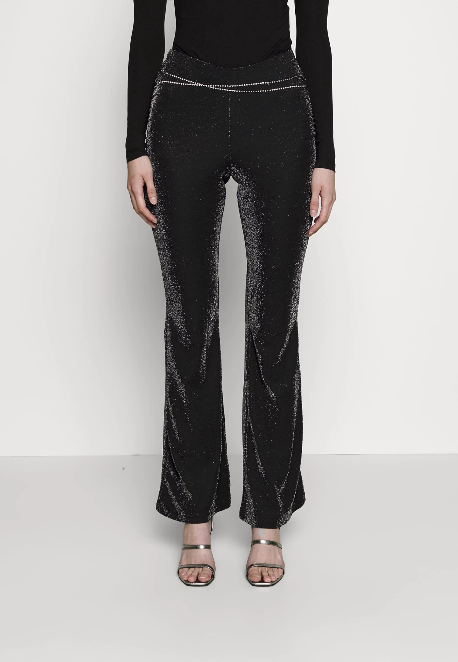 Pantaloni - - Black- Silver