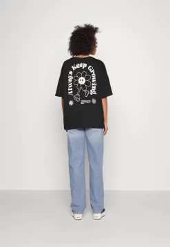 Even&Odd Liz Keep Growing Mascot / 802BlackT-Shirt Con Stampa802Black Donna T-shirt E Top EV421D254-Q11