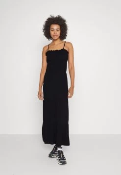 Even&Odd Maxi Dress Tiered Skirt- Vestito Lungo - Black