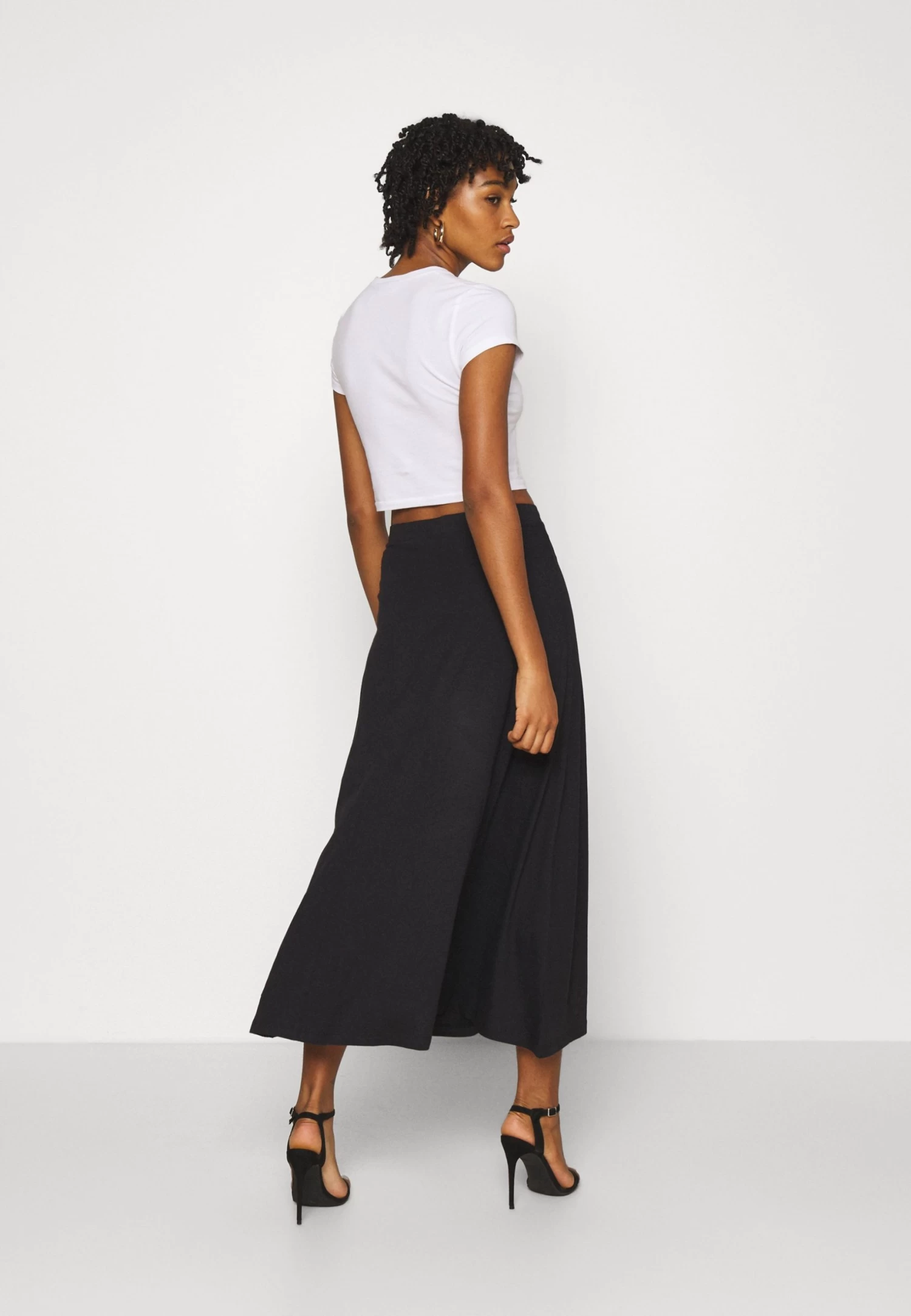 Even&Odd Basic Maxi Skirt - Gonna A Campana - Black - immagine 3