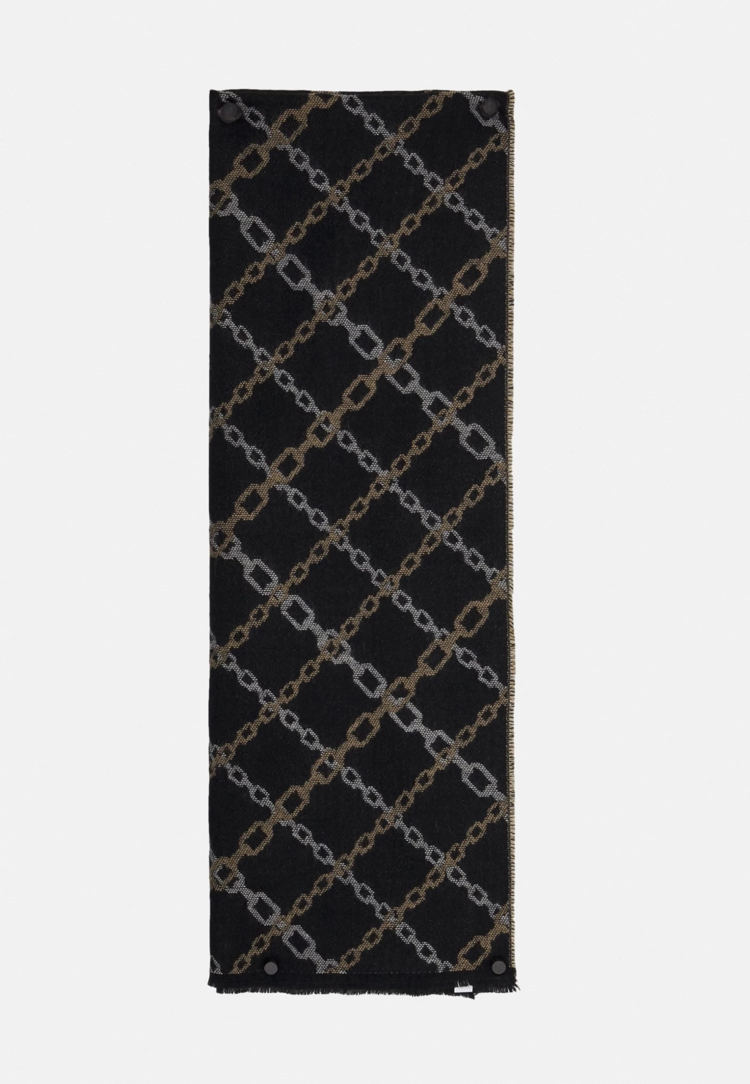 Even&Odd Sciarpa - Black/Camel/Off-White