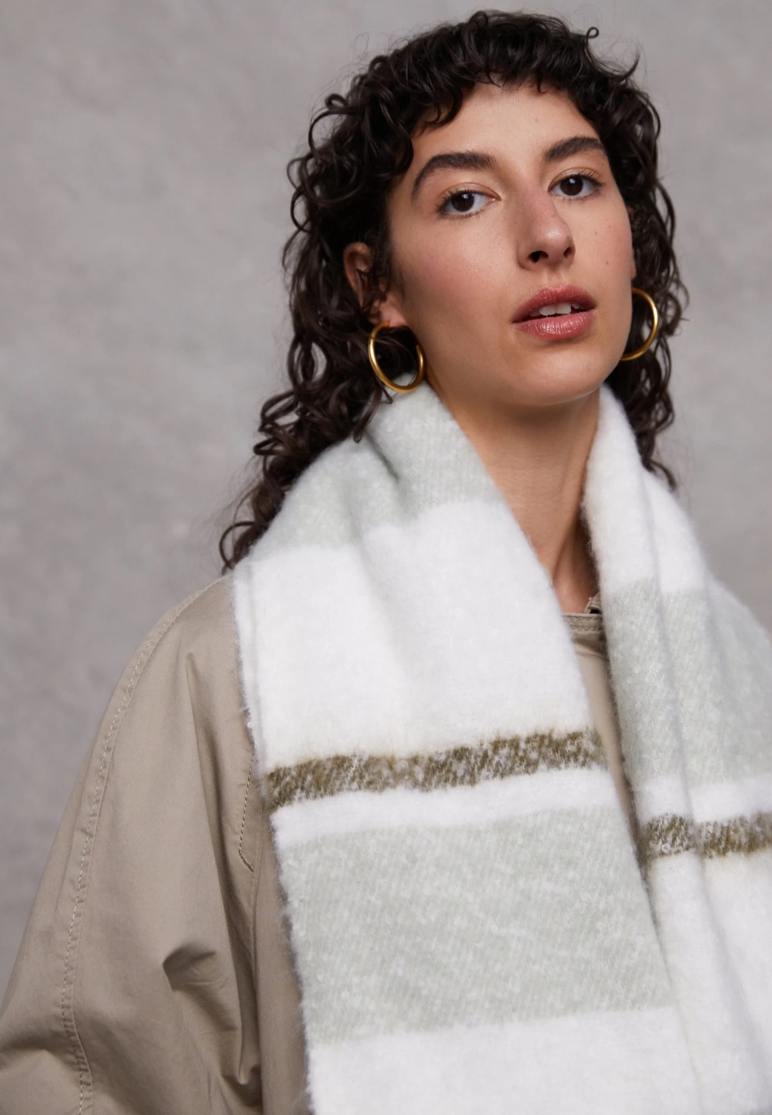 Even&Odd Sciarpa - Green/White - immagine 4