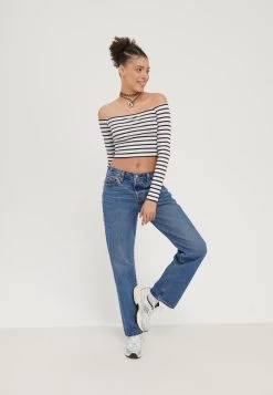 Even&Odd 2 PackMaglietta A Manica LungaDark Blue/White/Black Donna T-shirt E Top EV421D24Y-K11