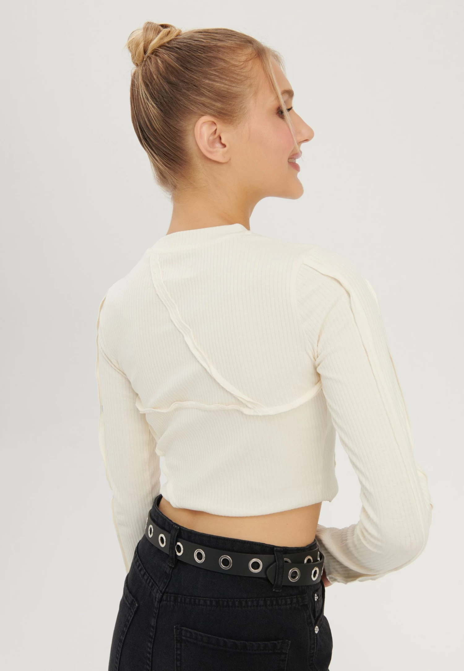 Even&Odd Maglietta A Manica LungaOff-White Donna T-shirt E Top EV421D24O-A11 - immagine 3