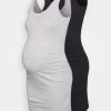 2Er PackVestito Di Maglina BlackMottled Grey Donna Vestiti EVO29F007-Q11