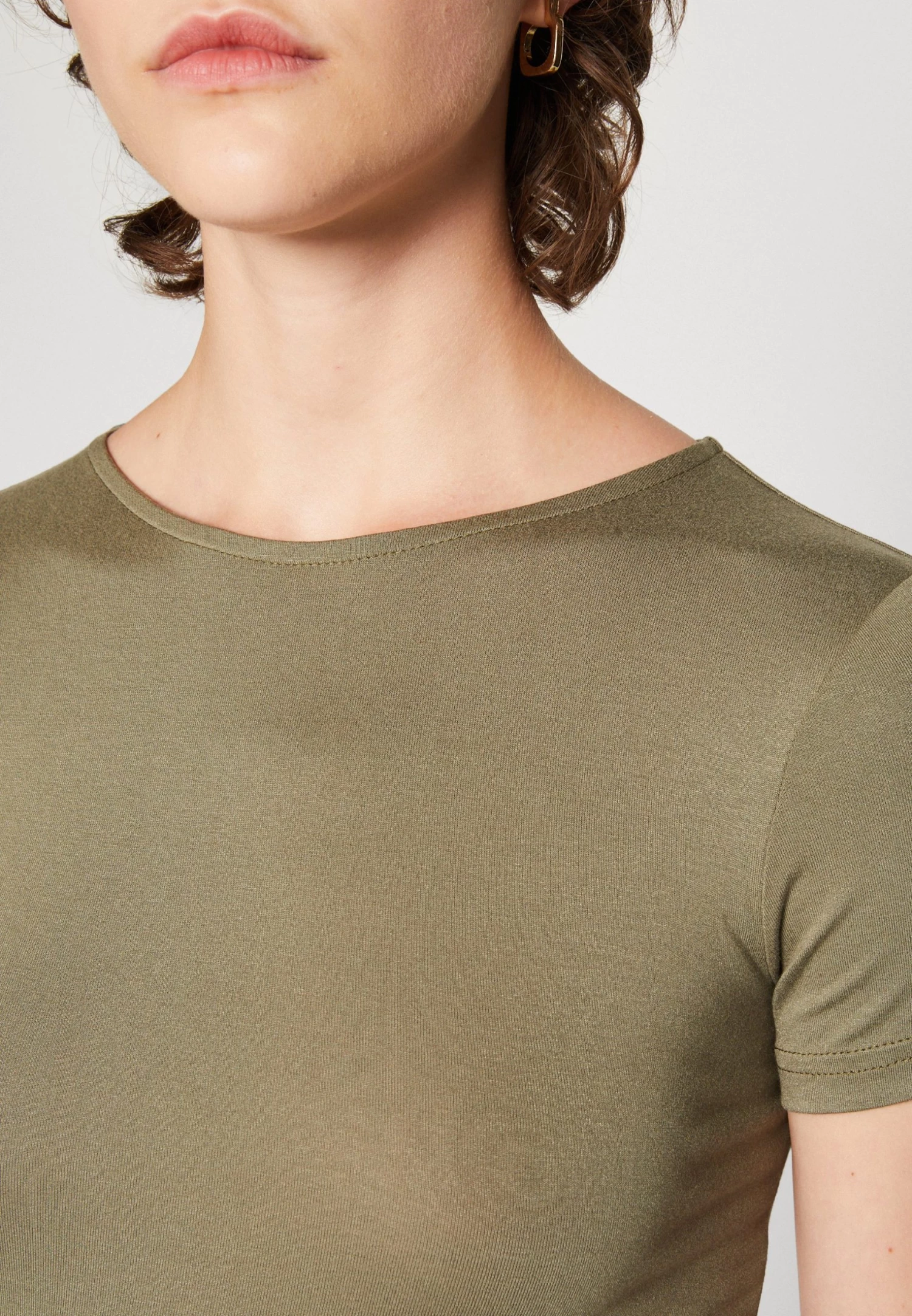 Even&Odd 2 PackT-Shirt BasicWhite/Khaki Donna T-shirt E Top EV421D223-A11 - immagine 7