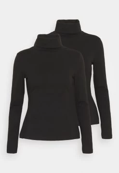 2 PackMaglietta A Manica LungaBlack Donna T-shirt E Top EVF21D02F-Q11