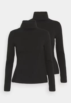 2 PackMaglietta A Manica LungaBlack Donna T-shirt E Top EVF21D02F-Q11