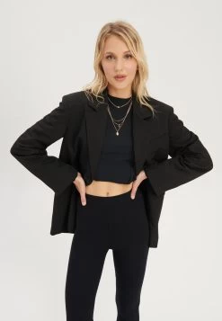 Even&Odd Oversize KurzmantelGiacca LeggeraBlack Donna Giacche E Blazer EV421U03H-Q11