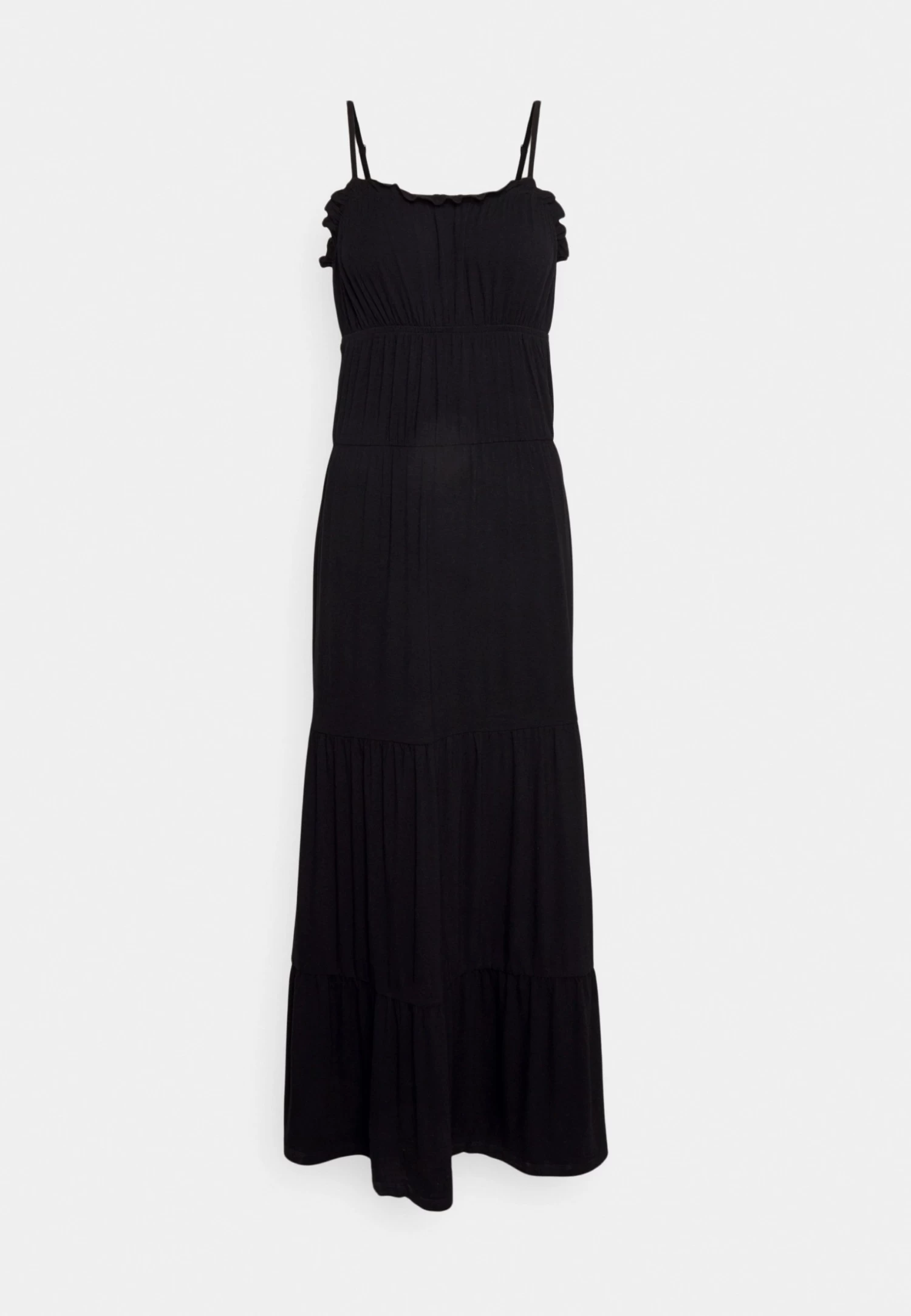 Even&Odd Maxi Dress Tiered Skirt- Vestito Lungo - Black - immagine 5