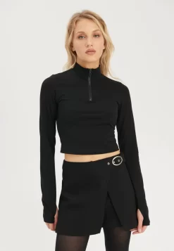 Even&Odd Maglietta A Manica LungaBlack Donna T-shirt E Top EV421D266-Q11