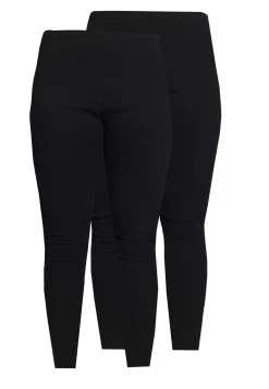 2 PackLeggingsBlack Donna Pantaloni EVB21A00N-Q11
