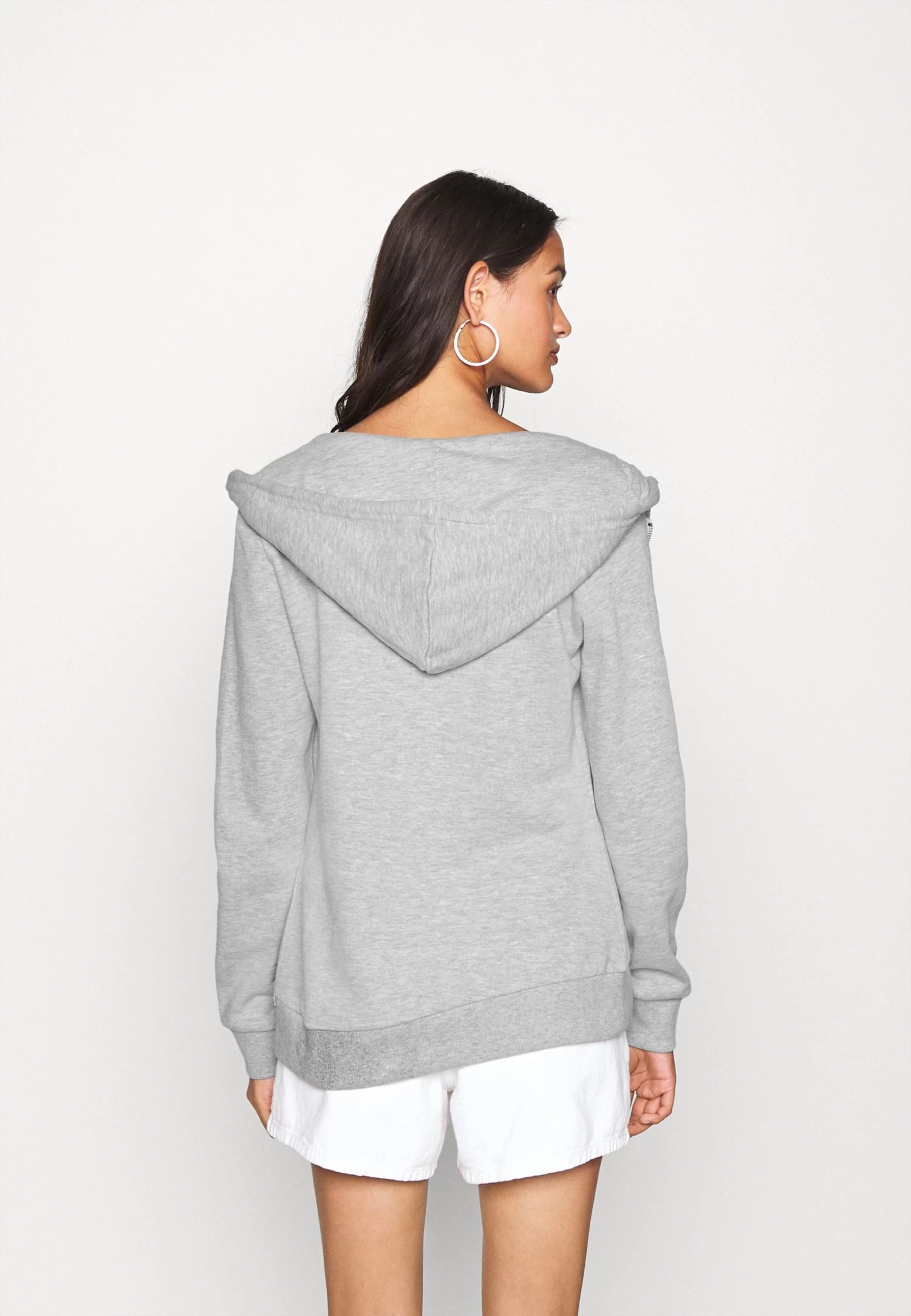 Even&Odd Felpa Con ZipMottled Light Grey Donna Felpe EV421J088-C12 - immagine 3