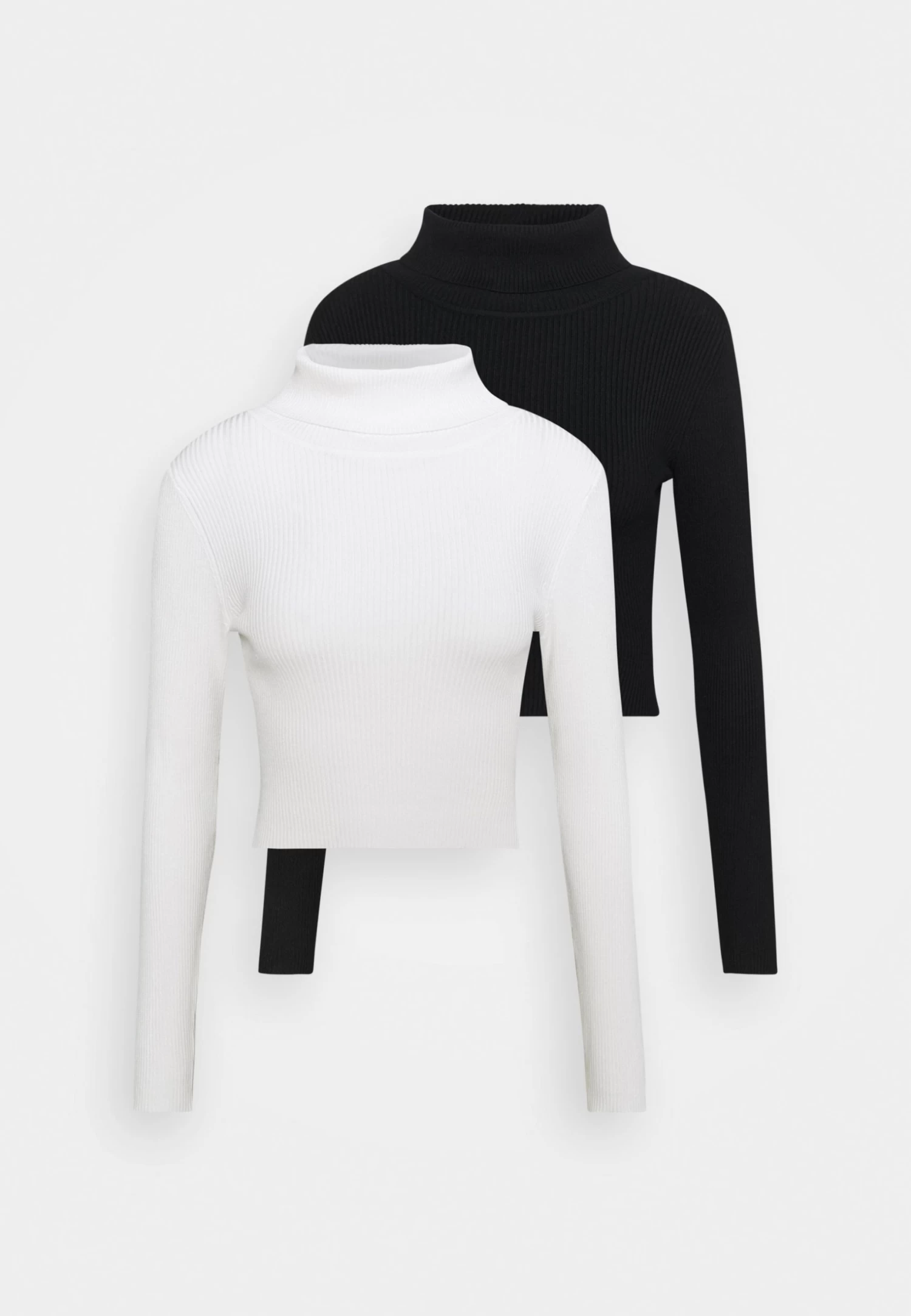 Even&Odd Cropped Turtle Neck 2 PackMaglioneBlack/ White Donna Maglieria EV421I0CW-Q11 - immagine 6