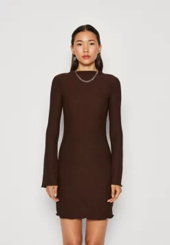 Even&Odd Vestito Di Maglina - Dark Brown