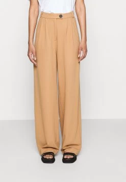 Petite Business Casual Wide Legs With Front Pleats PantaloniBeige Donna Pantaloni EVF21A027-B11