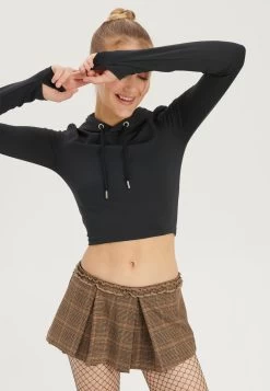 Even&Odd Maglietta A Manica LungaBlack Donna T-shirt E Top EV421J0DE-Q11