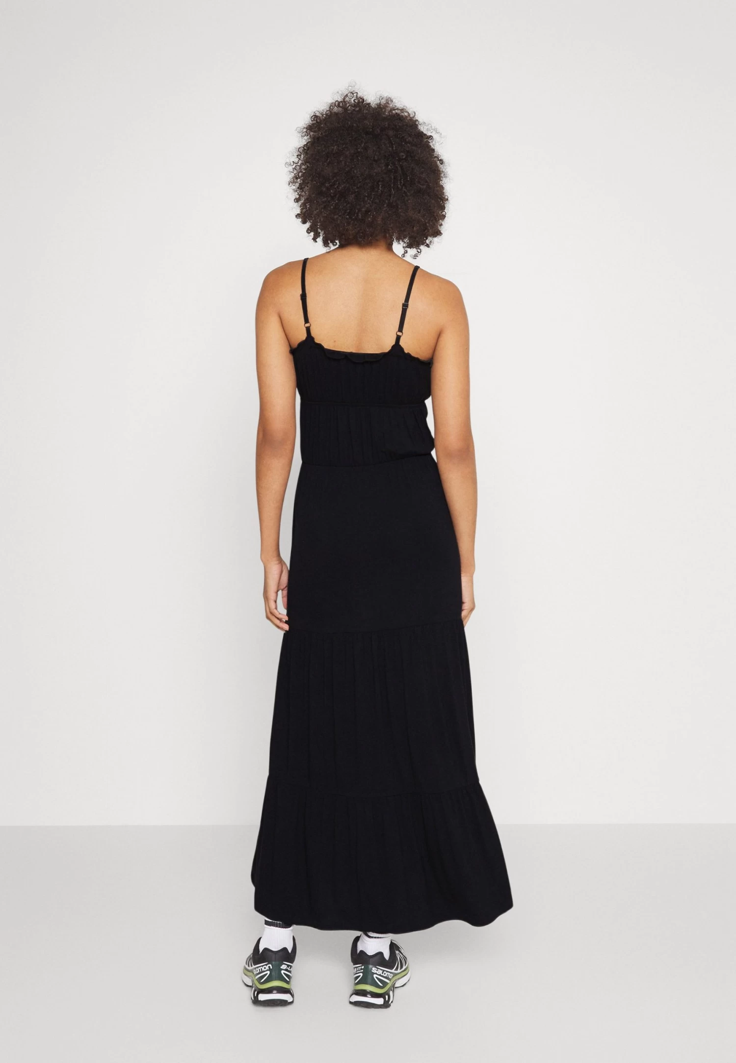 Even&Odd Maxi Dress Tiered Skirt- Vestito Lungo - Black - immagine 3