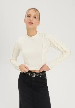 Even&Odd Maglietta A Manica LungaOff-White Donna T-shirt E Top EV421D24O-A11