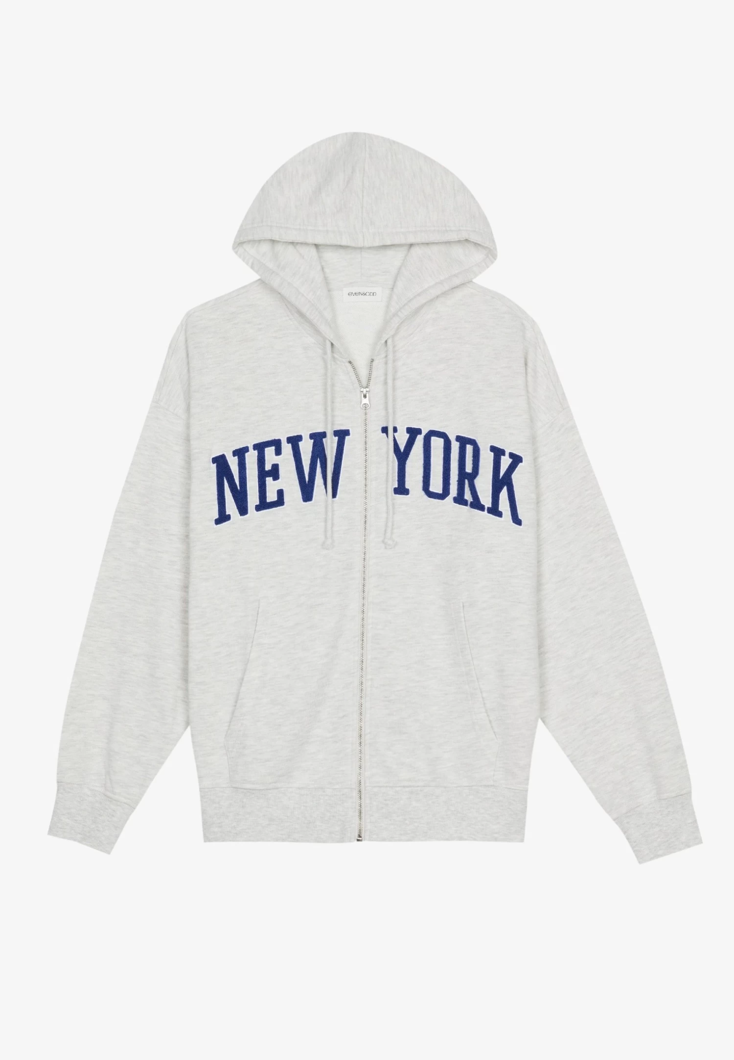 Even&Odd Felpa Con ZipMottled Light Grey Donna Felpe EV421J0DB-C11 - immagine 4