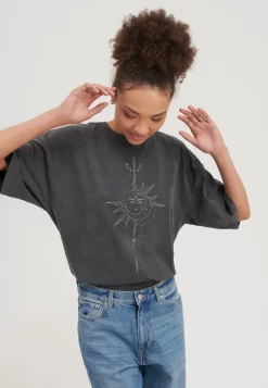 Even&Odd T-Shirt Con StampaBlack Donna T-shirt E Top EV421D25Q-Q11