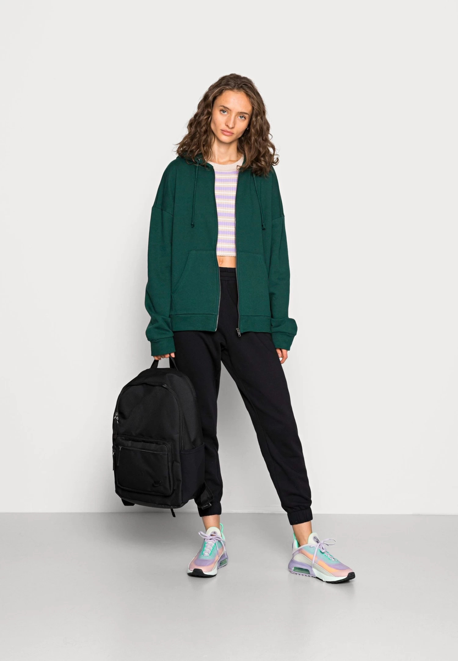 Even&Odd Felpa Con Zip - Dark Green - immagine 2