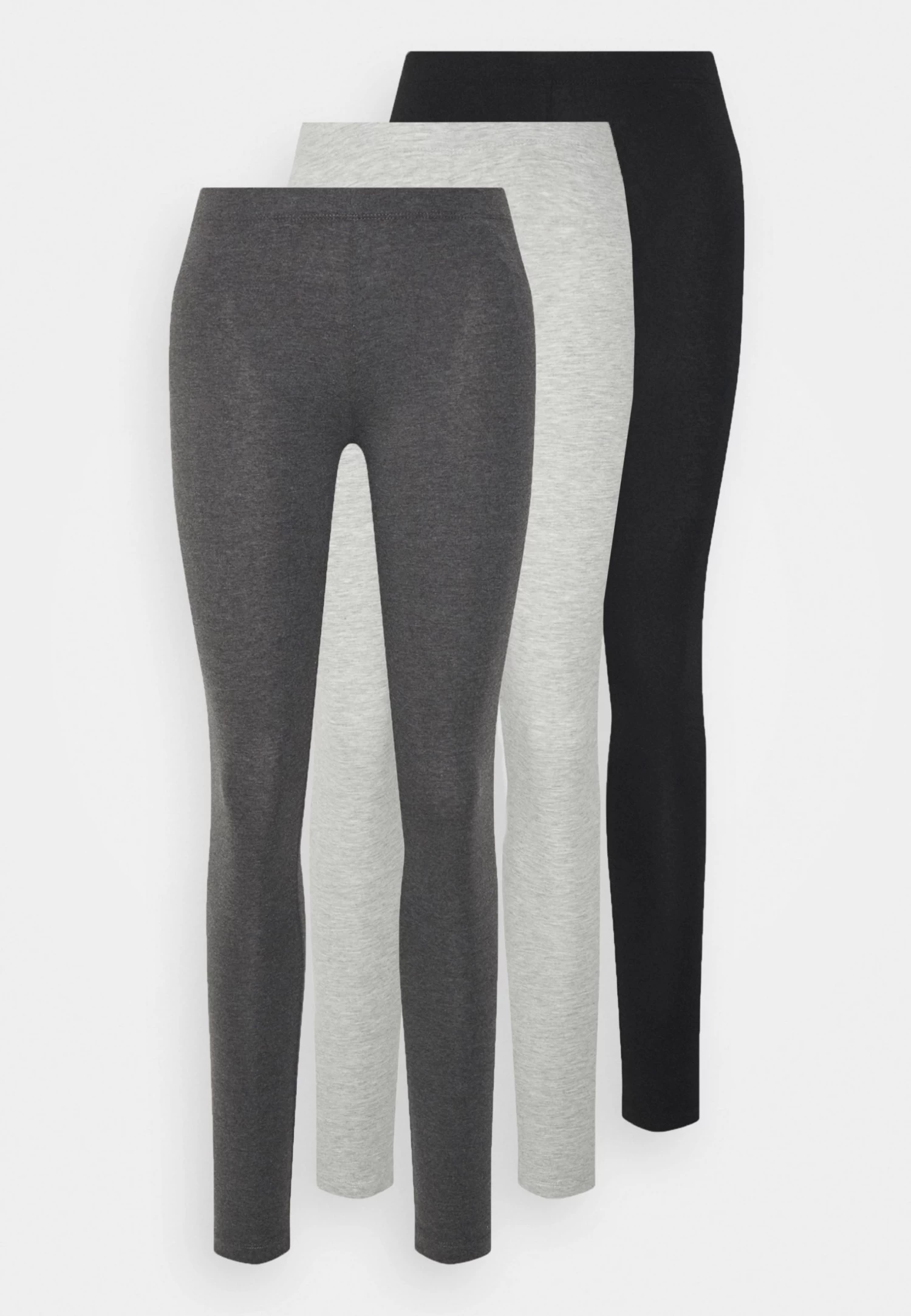 Even&Odd 3 PackLeggingsBlack /Mottled Dark Grey/Mottled Light Grey Donna Pantaloni EV421A0AC-Q13