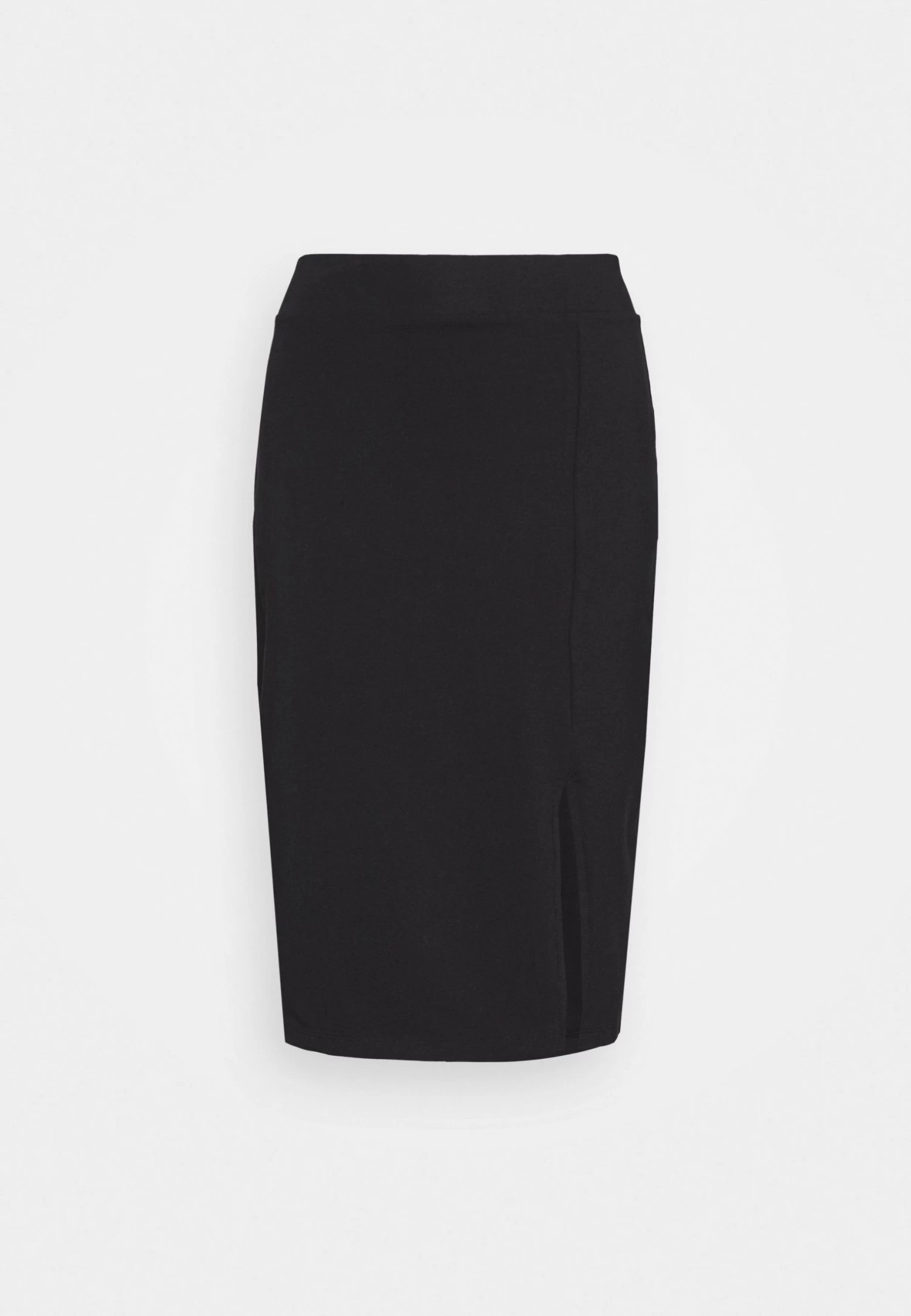 Even&Odd Basic - Midi Skirt With Slit - Gonna A Tubino - Black - immagine 4